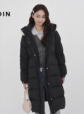 【商场同款】乐町鹅绒狐狸毛长款羽绒服女冬季保暖外套C1ACF4404