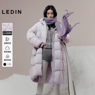 【火山岩】乐町中长款面包羽绒服女装25冬季新款泡芙连帽外套