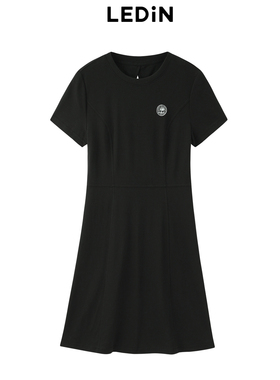 乐町针织露背连衣裙24夏季新款休闲短袖裙C2FAE2F11