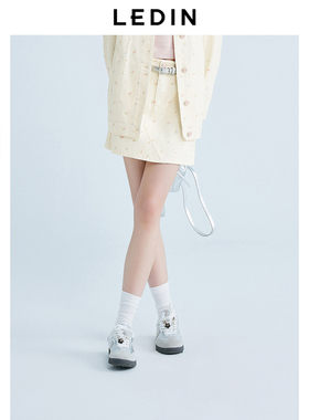 【商场同款】乐町韩系牛仔A字裙25春季新款碎花半身裙C1HEF1412*