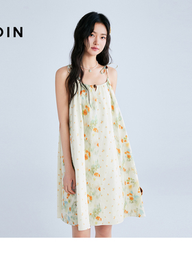 【商场同款】乐町碎花拼接吊带连衣裙25年夏季新款裙子C1FAF2229