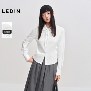 【商场同款】乐町减龄感长袖衬衫女装2025冬季新款上衣C1CAF4284