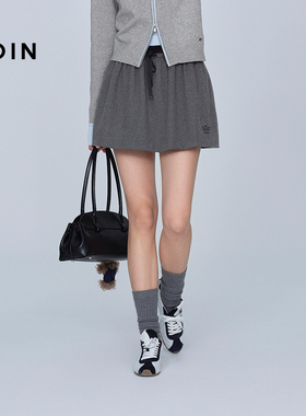 【商场同款】乐町毛呢伞裙秋冬新款拼接腰头设计半身裙C2GEF4236