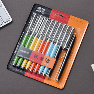 正品英雄钢笔007经典老款中小学生书法练字钢笔 老式钢笔怀旧经典