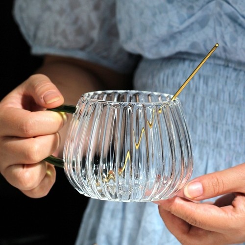 耐热防爆森系玻璃水杯高颜值茶杯