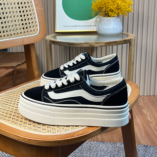 凡斯正品2025四季新款低帮帆布鞋女透气百搭板鞋增高厚底松糕鞋潮