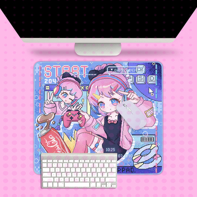 fasterpad《悠米yumi》限定款电竞鼠标垫二次元少女像素风游戏垫