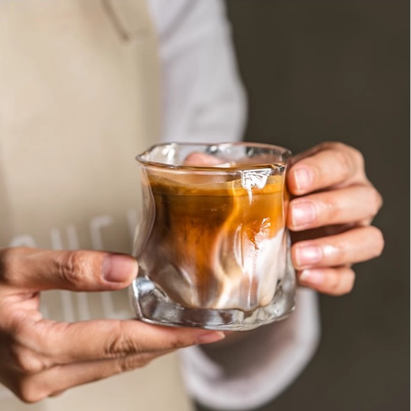 dirty咖啡杯拿铁杯子玻璃耐高温澳白杯小容量200ml网红透明喝水杯