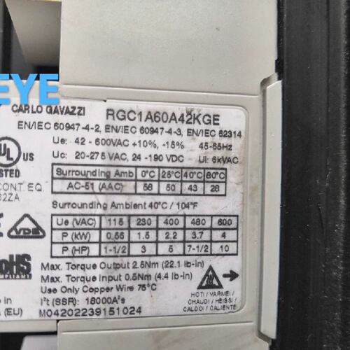 佳乐固态继电器R1A60A42KGE(R1A50A42KGE， R1A40A42KGE)议价