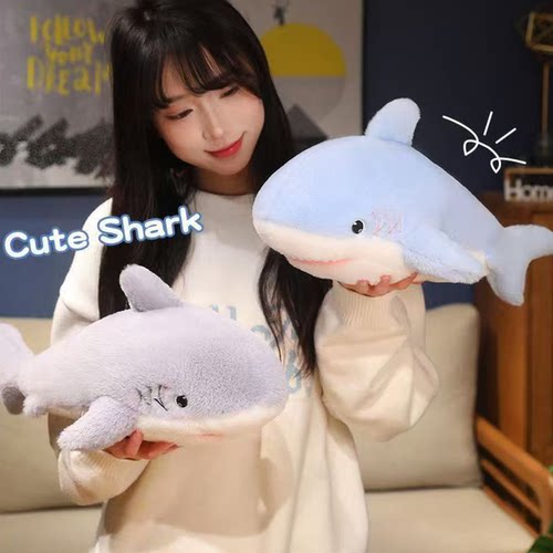 新款鲨鱼毛绒玩具公仔床上睡觉玩偶儿童生日礼物女生可爱抱枕娃娃