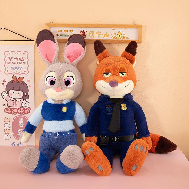 疯狂动物城玩偶狐狸尼克公仔兔子朱迪毛绒玩具儿童布娃娃生日礼物