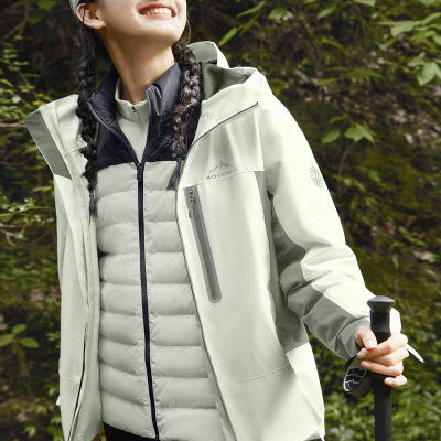 波司登羽绒服男女同款防水三合一时尚连帽休闲百搭鹅绒防水冲锋衣