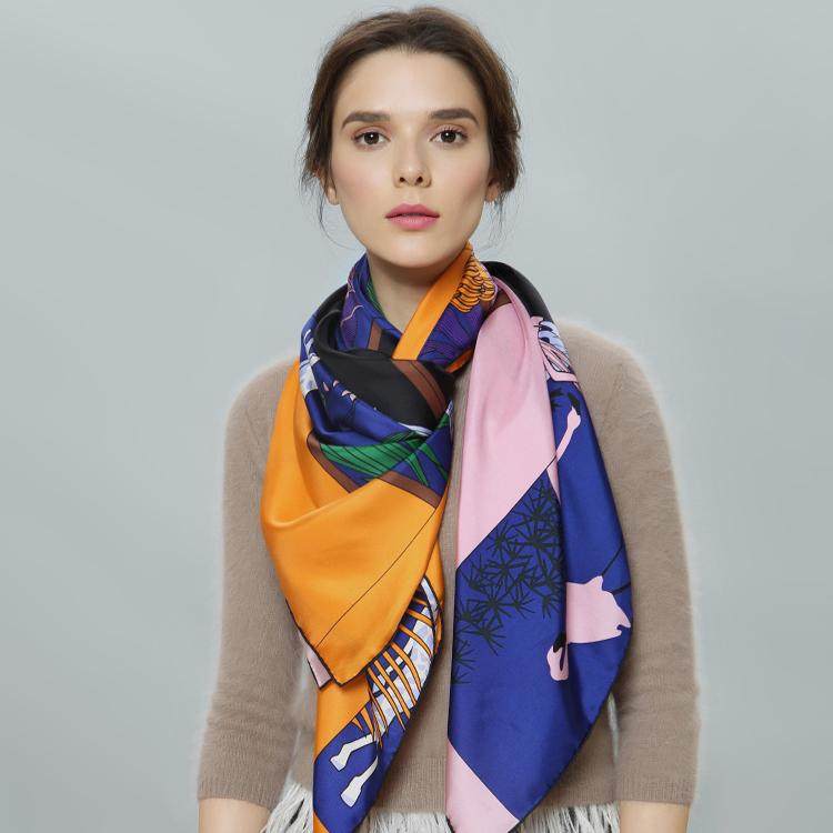 微微瑕高端原创设计丝巾135双面印花大方巾桑蚕丝女披肩围巾,服饰配件/皮带/帽子/围巾,围巾/丝巾/披肩,淘宝优惠券,粉丝福利购,淘宝优惠卷