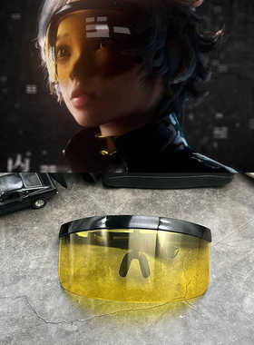 控阁动漫同款遮阳镜防风护目骑行防护面罩个性个性帽檐一体太阳镜