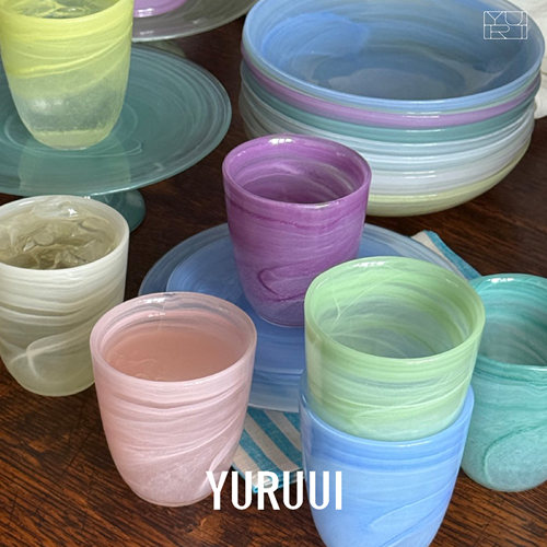 [YURUUI设计师]韩国alabaster雪花石玻璃餐具