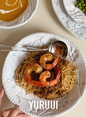 [YURUUI设计师]意大利VBC CASA 树叶花朵沙拉晚餐盘谷物碗