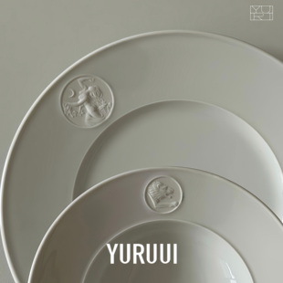 [YURUUI设计师]德国KPM阿卡迪亚系列希腊神话白瓷陶瓷餐盘