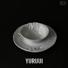 [YURUUI设计师]意大利VBC 复古黑陶水果创意陶瓷碗碟套装