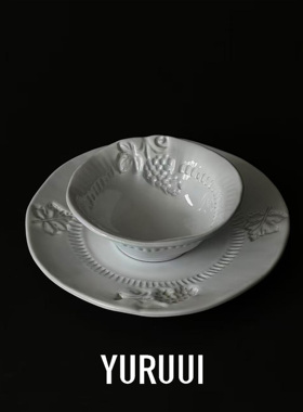 [YURUUI设计师]意大利VBC 复古黑陶水果创意陶瓷碗碟套装