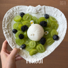 [YURUUI设计师]意大利VBC CASA白瓷铃兰浮雕心心深盘