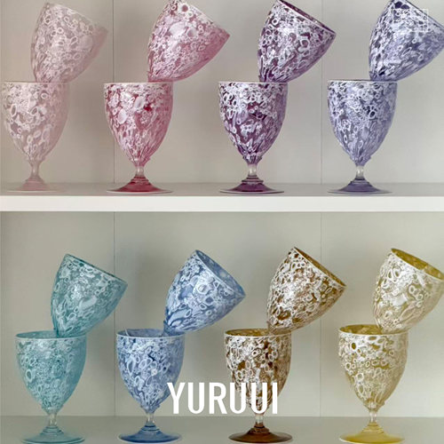 [YURUUI设计师]意大利Davide Fuin彩虹泡泡系列玻璃酒杯甜品杯