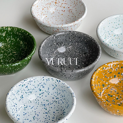 Eding搪瓷彩色泼墨马克杯/手握杯