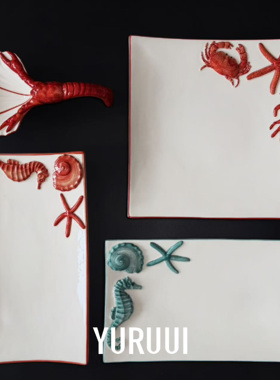 [YURUUI设计师]意大利VBC CASA彩色海鲜餐盘碗