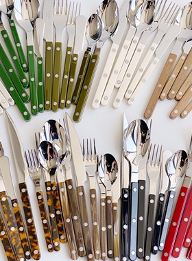 [YURUUI设计师]法国Sabre Paris小酒馆餐具不锈钢刀叉勺三件套组