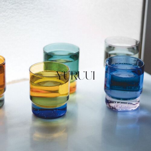 [YURUUI设计师]日本Amabro高硼硅双色彩色耐热玻璃杯 正品进口