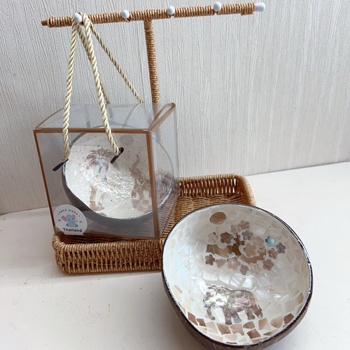 泰国椰子壳贝壳母碗手工镶嵌