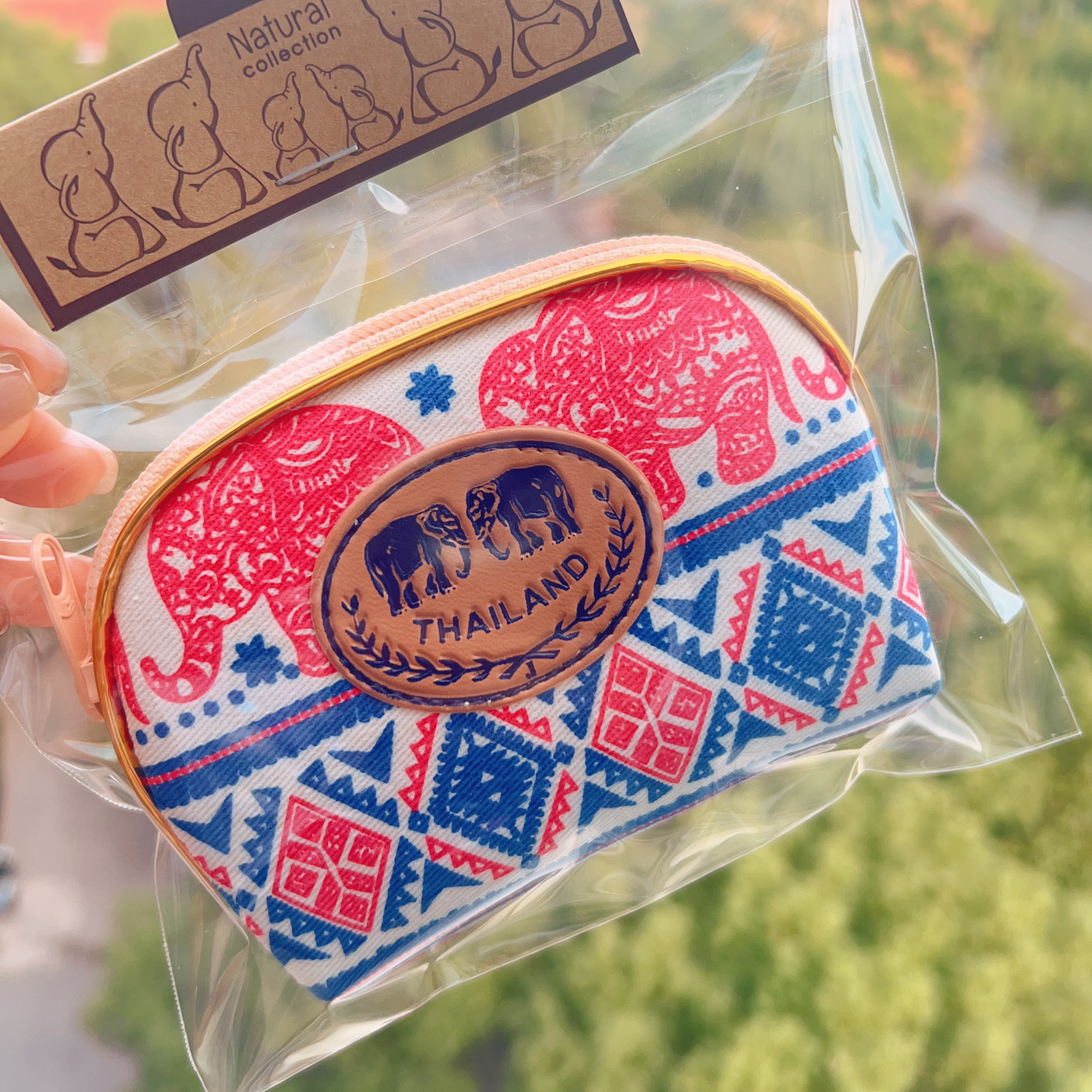 泰国小大象手工零钱手拿钥匙包曼谷文创小清新拉链送礼旅游纪念品