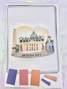 泰国新款 饰创意设计 手工树脂冰箱贴mcnet意大利罗马梵蒂冈城装