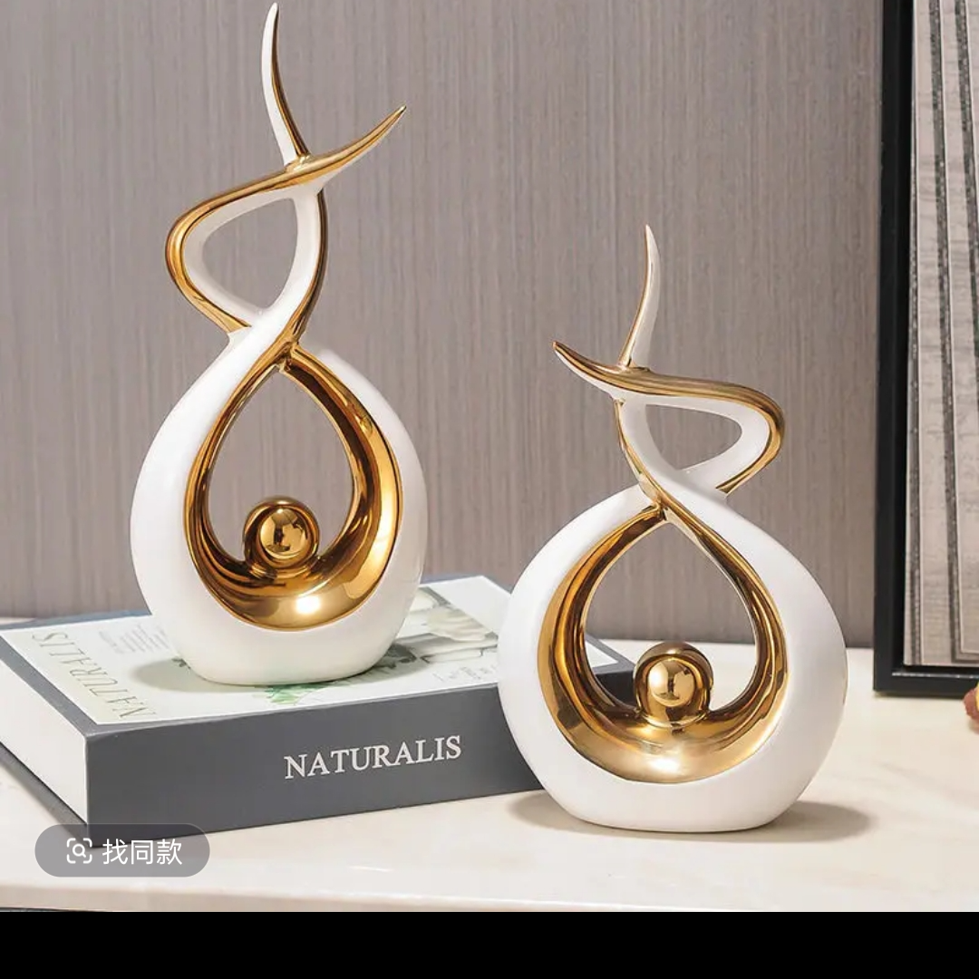 宏赫北欧轻奢现代简约孔绿晨歌简约创意茶几电视柜玄关摆件,家居饰品,装饰摆件,淘宝优惠券,粉丝福利购,淘宝优惠卷