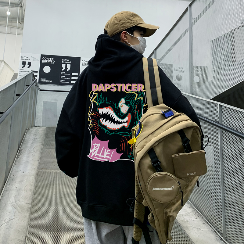 港風凱春季新品大碼衛衣連帽外套上衣男