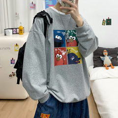 New spring printed sweater made of self timer sensitive polyester fiber