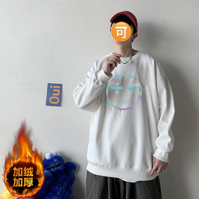 幾物聚酯纖維棉搖粒絨加絨衛衣男