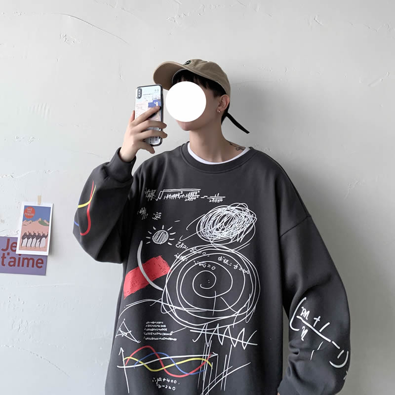 Men's new autumn fashion sweater made of cotton and polyester