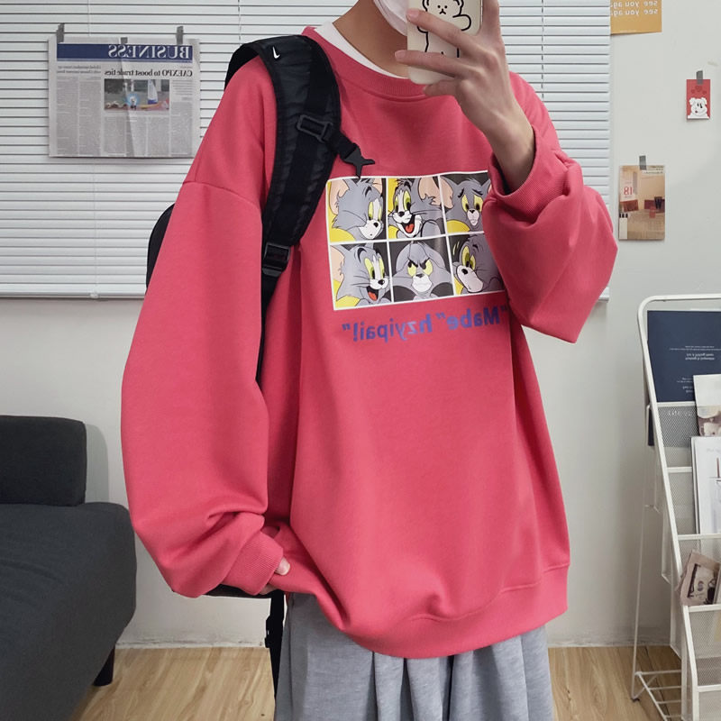 Self made ice polyester spring new printed sweater