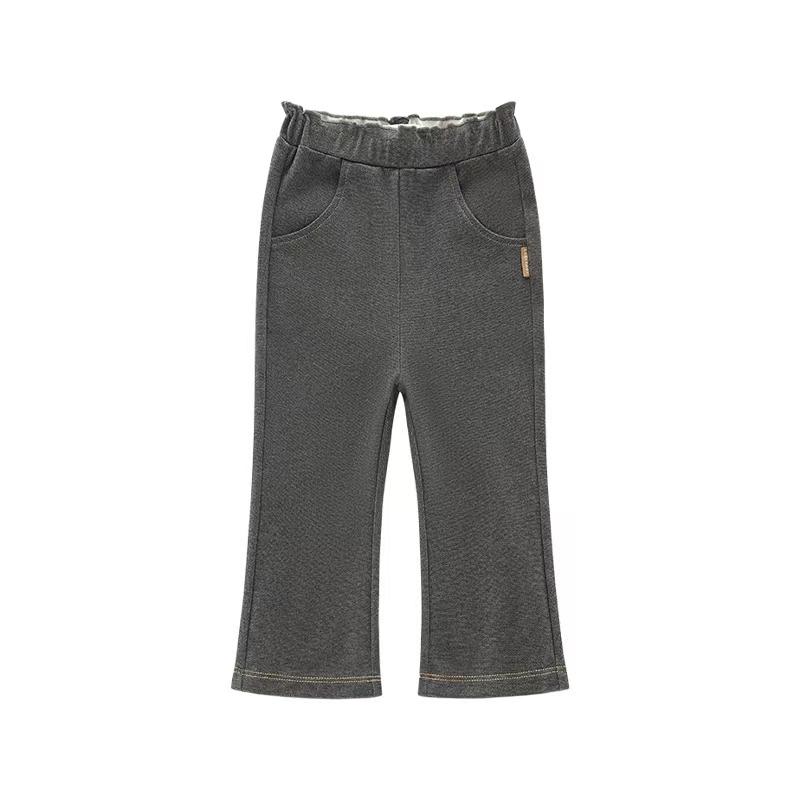 专柜同款拉比女童长裤2025春装新款喇叭裤女童休闲弹力微喇裤子