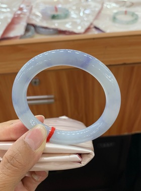 121036HP 紫罗兰圆条翡翠手镯 53.9-10-9.5