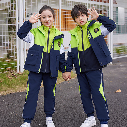 冲锋衣三件套幼儿园服小学生校服