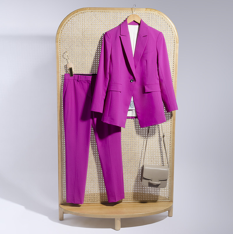 锦衣家good wool意呆利羊毛面料彩色系列西装套装 玫紫色
