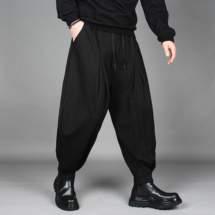 男发型师潮流痞帅百搭小脚休闲裤 冬季 束脚哈伦裤 潮牌暗黑宽松大码