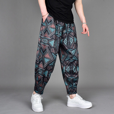 男百搭宽松大码小脚休闲九分裤