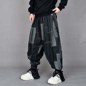 束脚灯笼裤 男士 秋冬印花个性 潮牌宽松大码 潮流百搭垂感休闲哈伦裤
