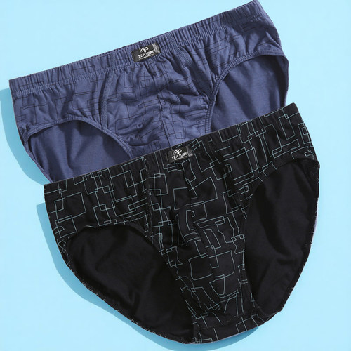 2条装男士全棉三角裤