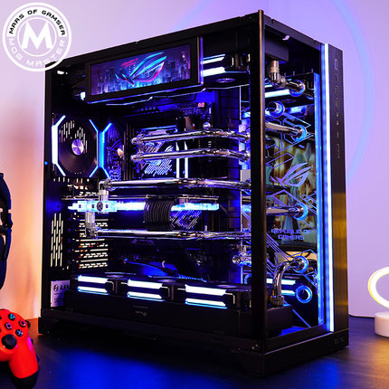 联力包豪斯rog全家桶5090 d/RTX5080分体水冷diy电脑游戏直播主机