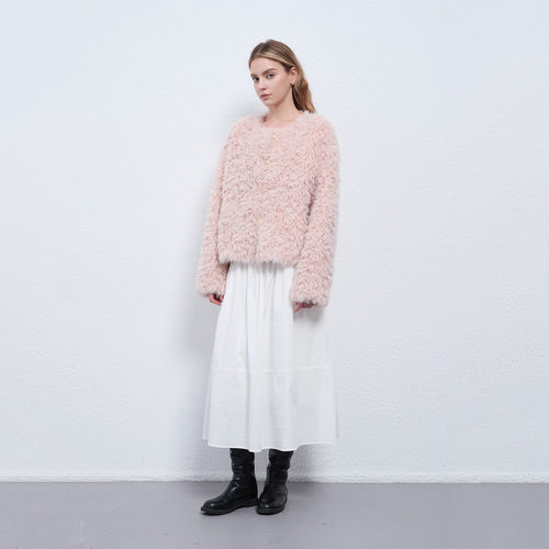 软萌甜心羊羔毛年轻款环保毛茸茸皮草皮毛一体毛毛外套女秋冬新款