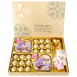 德芙巧克力礼盒装零食送女朋友女生日创意送老婆情人圣诞节礼物