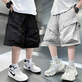 2025美式 宽松休闲百搭五分裤 机能大口袋工装 薄款 子潮 短裤 男童夏季